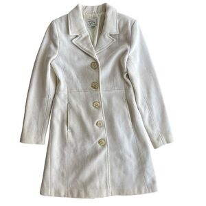 Old Navy Women's White Pea Coat